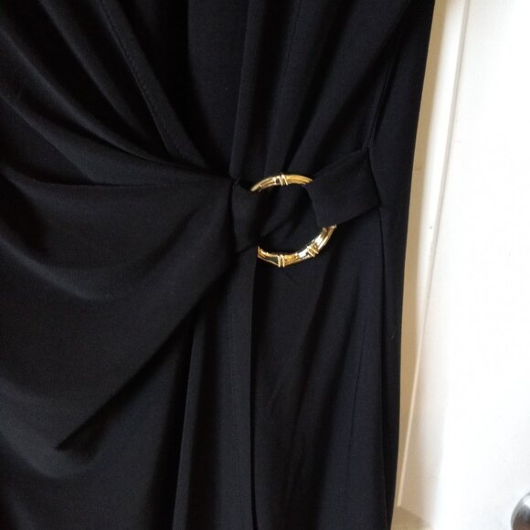 Kasper Plus size faux wrap Black Dress - Picture 4 of 4